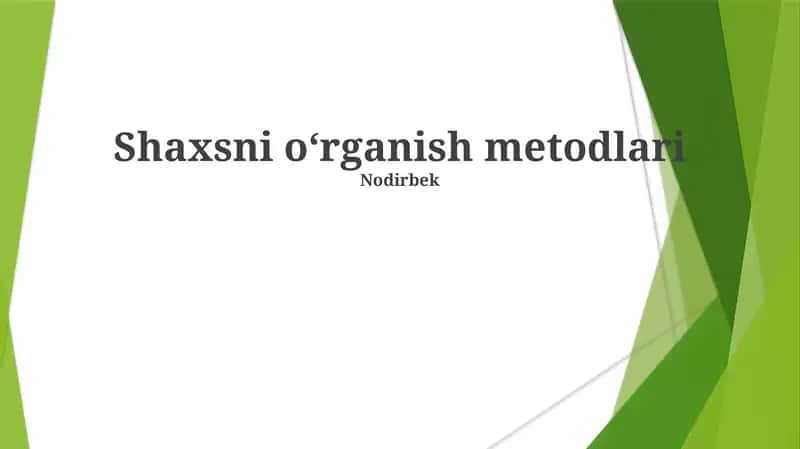 Proyektiv testlar: Rorshax siyoh dog'lari testi va Tematik Apersepsiya Testi 1