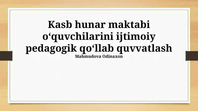 Ijtimoiy-pedagogik yordam 1