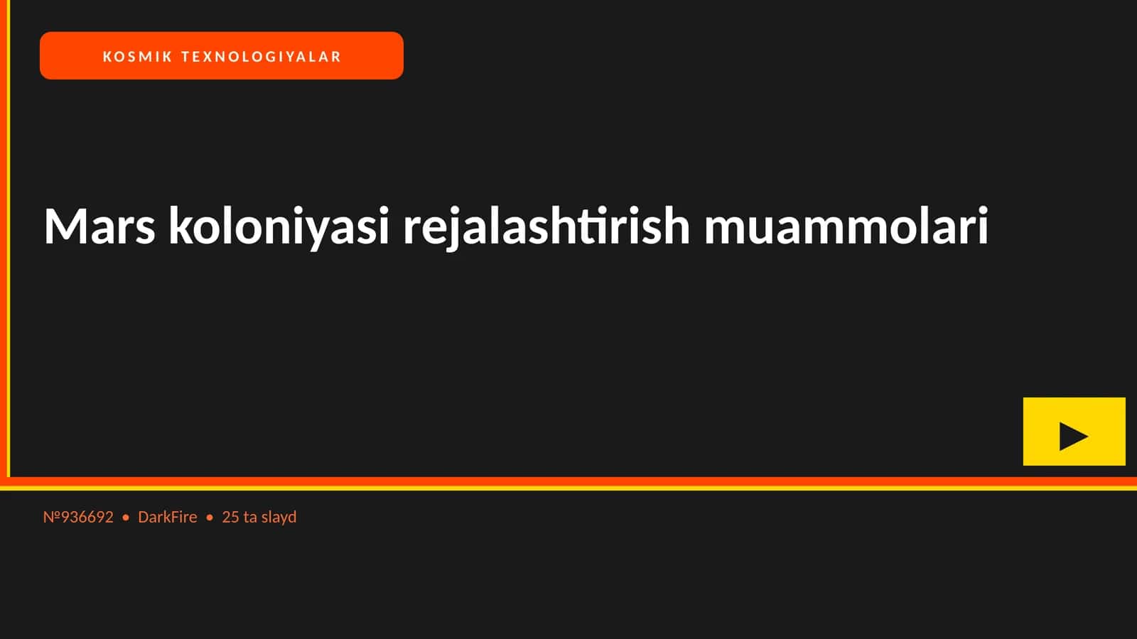 Mars koloniyasi rejalashtirish muammolari 1
