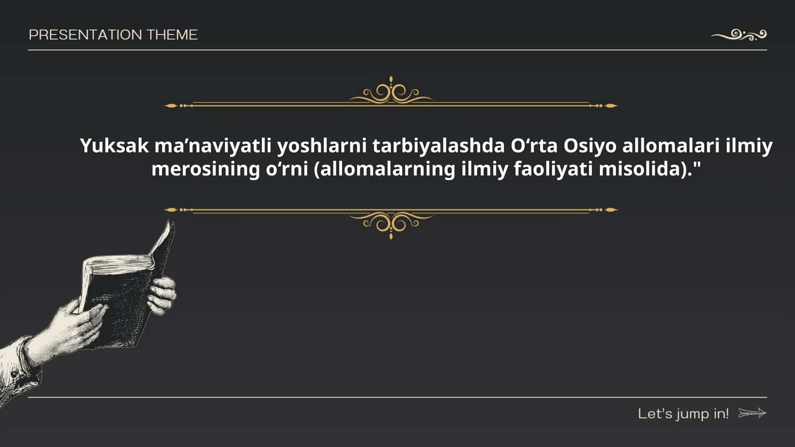 Imom Buxoriyning ilmiy merosi va yoshlar ma'naviyatini shakllantirishdagi o'rni 1