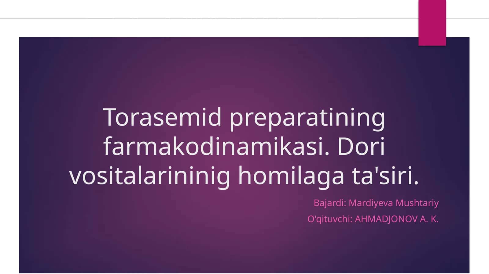 Torasemid preparati farmakodinamikasi 1