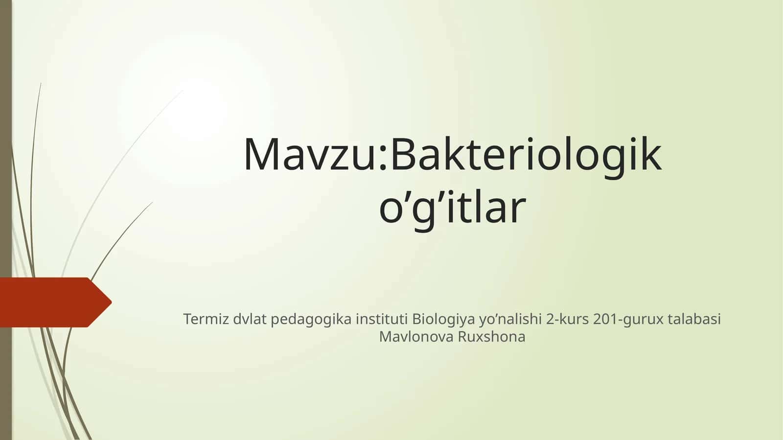 Bakteriologiko’g’itlar 1