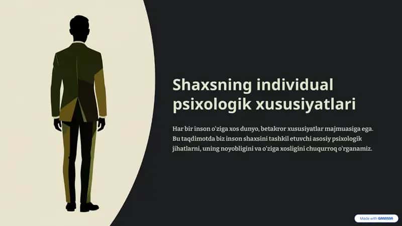 Shaxs tushunchasi va uning betakrorligi haqida tushunish 1