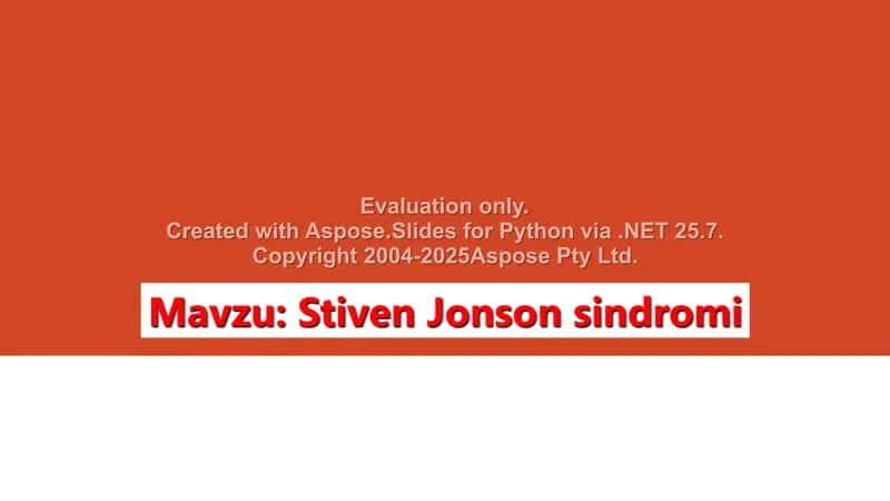 Stiven Jonson sindromi 1