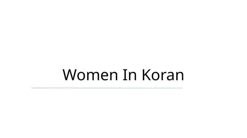 Women In Koran 1