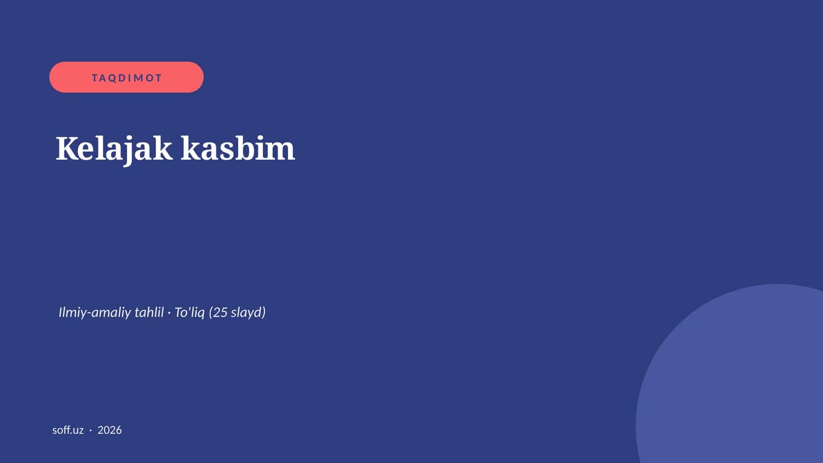 Kelajak kasbim 1