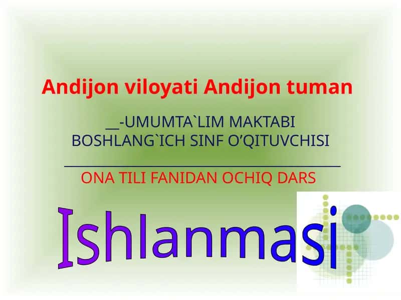 So'zturkumlari Takrorlash 1