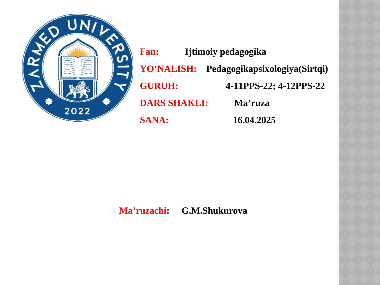 Deviant xulq-ijtimoiypedagogik muammosifatida 1