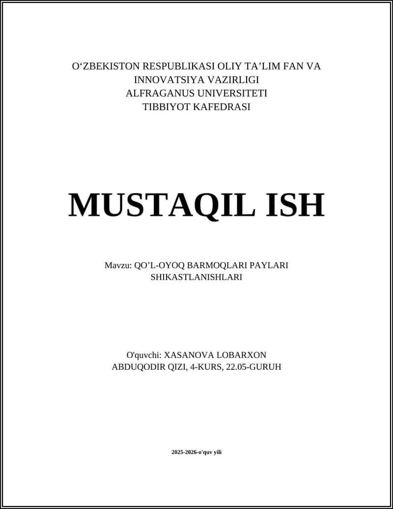 QOʼL-OYOQ BARMOQLARI PAYLARI SHIKASTLANISHLARI 1
