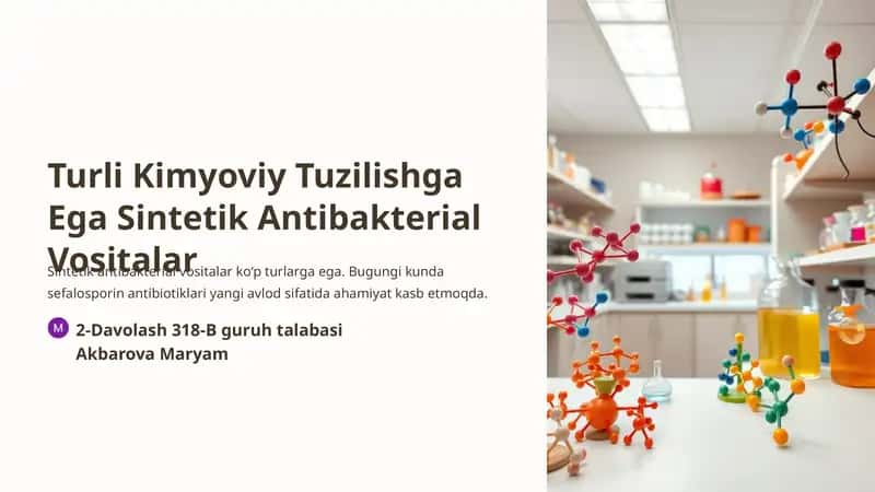 Sintetik Antibakterial Vositalar 1