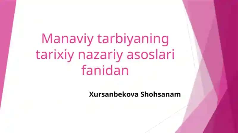 Yevropa mutaffakkirlarining asarlarida tarbiyaga oid qarashlar. 1