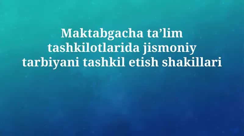 Sport o'yinlari elementlari 1