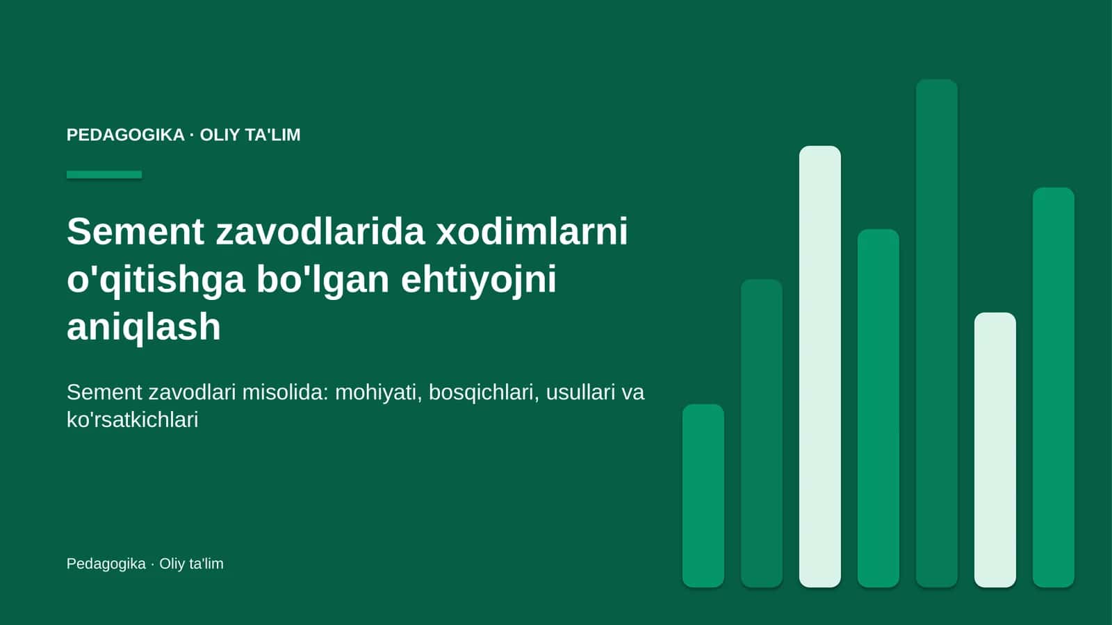 sement zavodlarida xodimlarni o'qitishga bo'lgan ehtiyojni aniqlash 6372 1