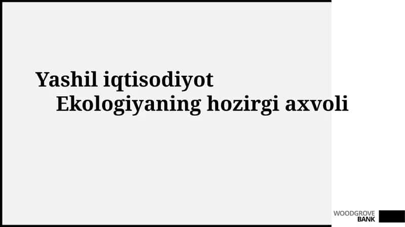 Yashil iqtisodiyot 1