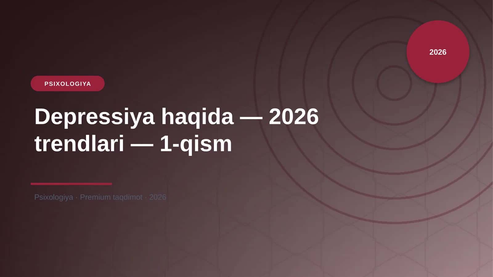 Depressiya haqida 1