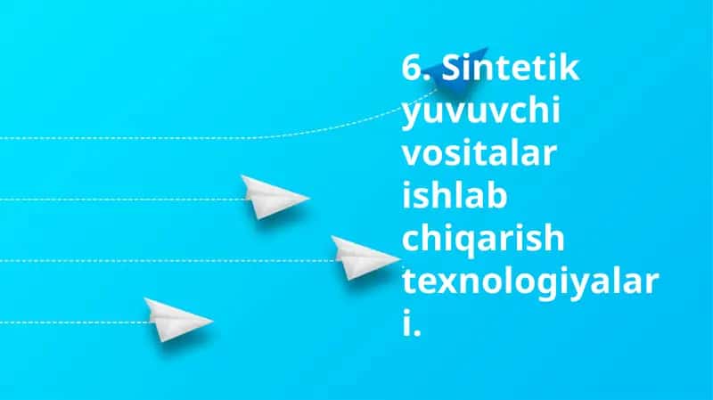 Sintetik yuvuvchi vositalar ishlab chiqarish texnologiyalari 1