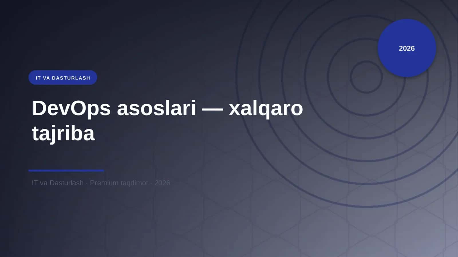 DevOps asoslari — xalqaro tajriba 1