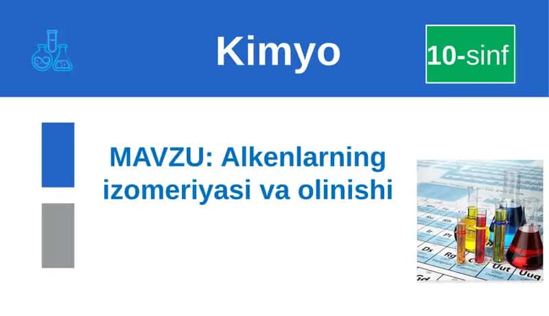 Alkenlarning izomeriyasi 1