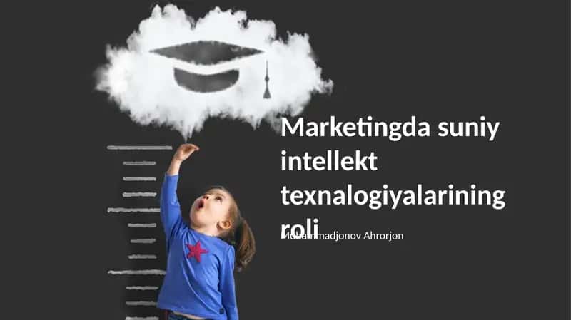 Marketingda suniy intellekt texnalogiyalarining roli 1