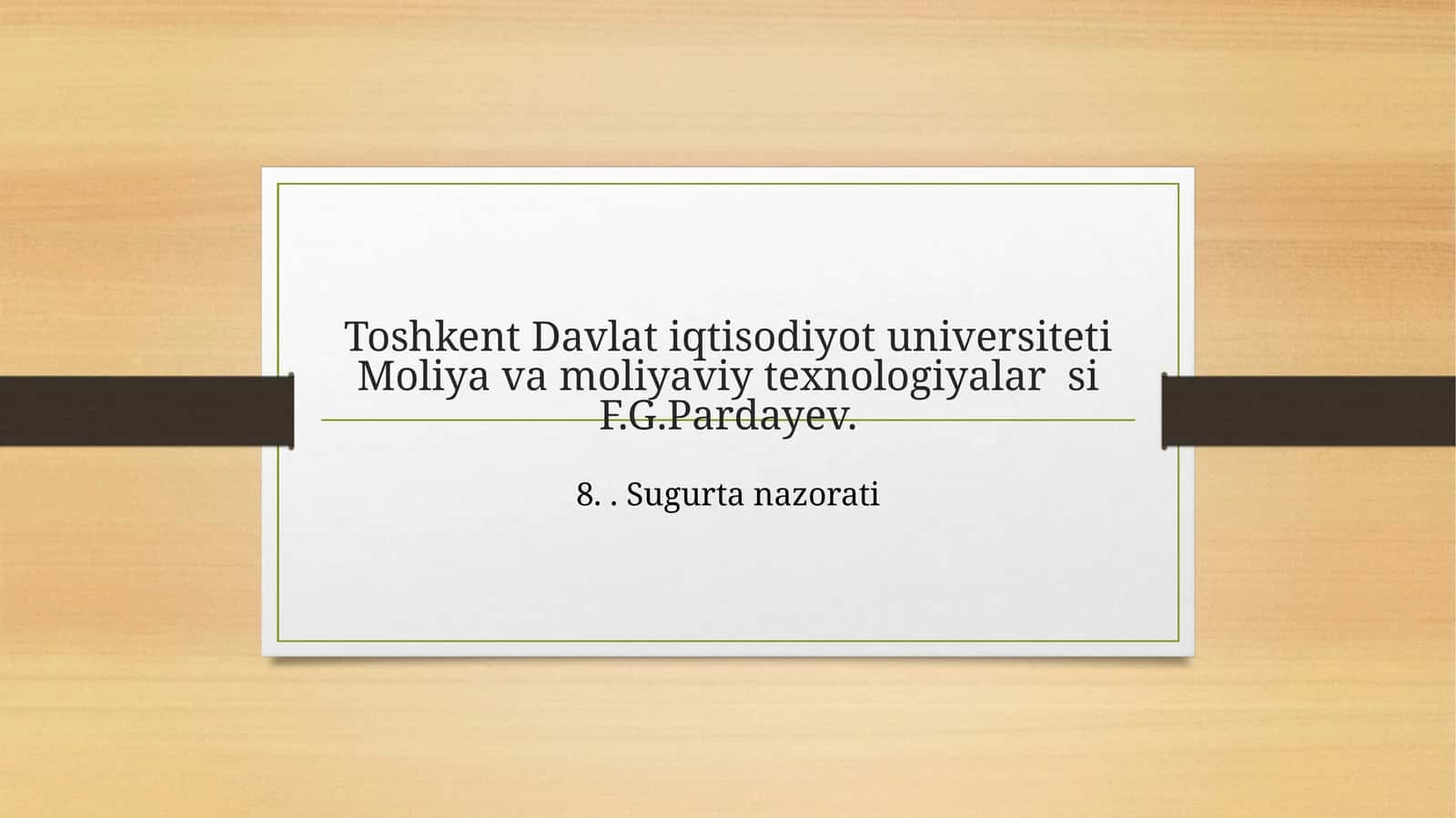Sugurta nazorati 1