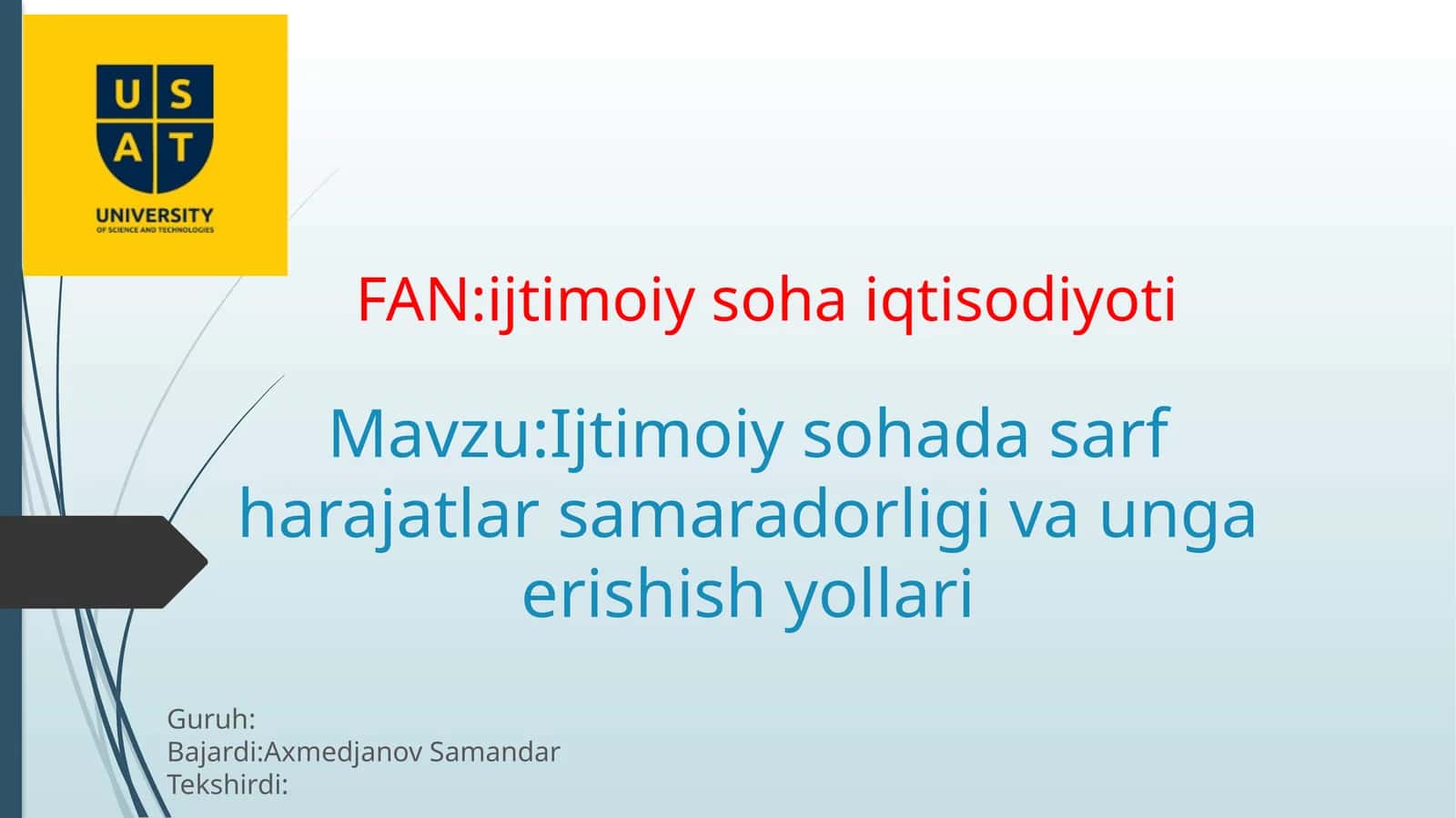 Ijtimoiy sohadagi sarf-harajatlar samaradorligi va unga erishish yo'llari 1