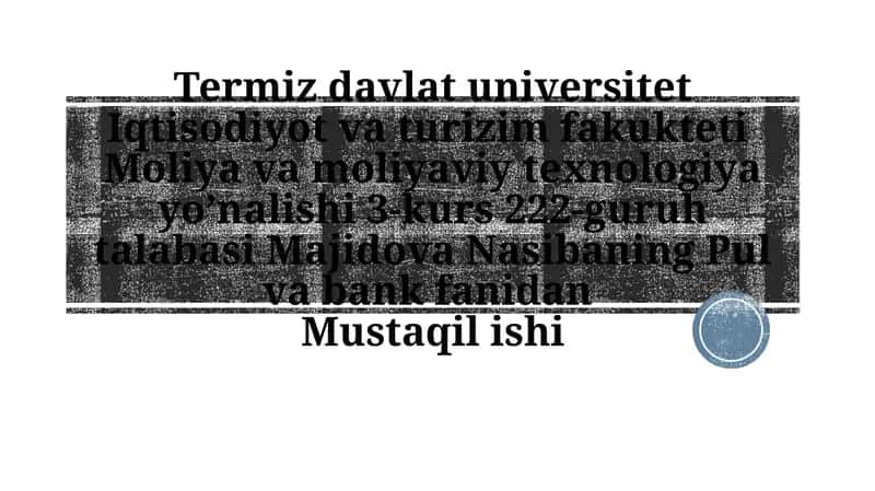 Valyuta va moliya riziklari 1
