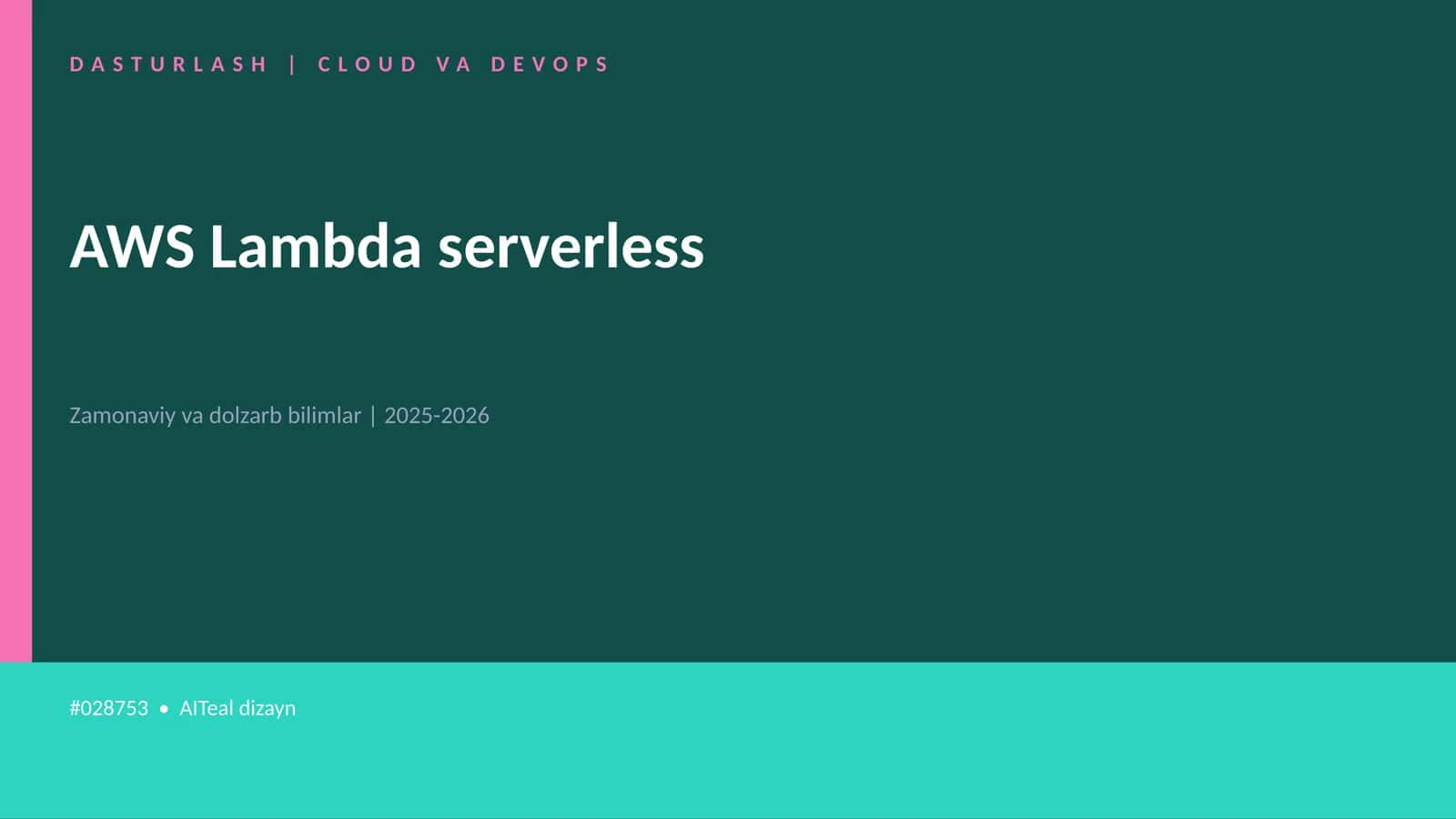 AWS Lambda serverless 1