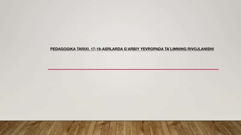 Pedagogika tarixi 1
