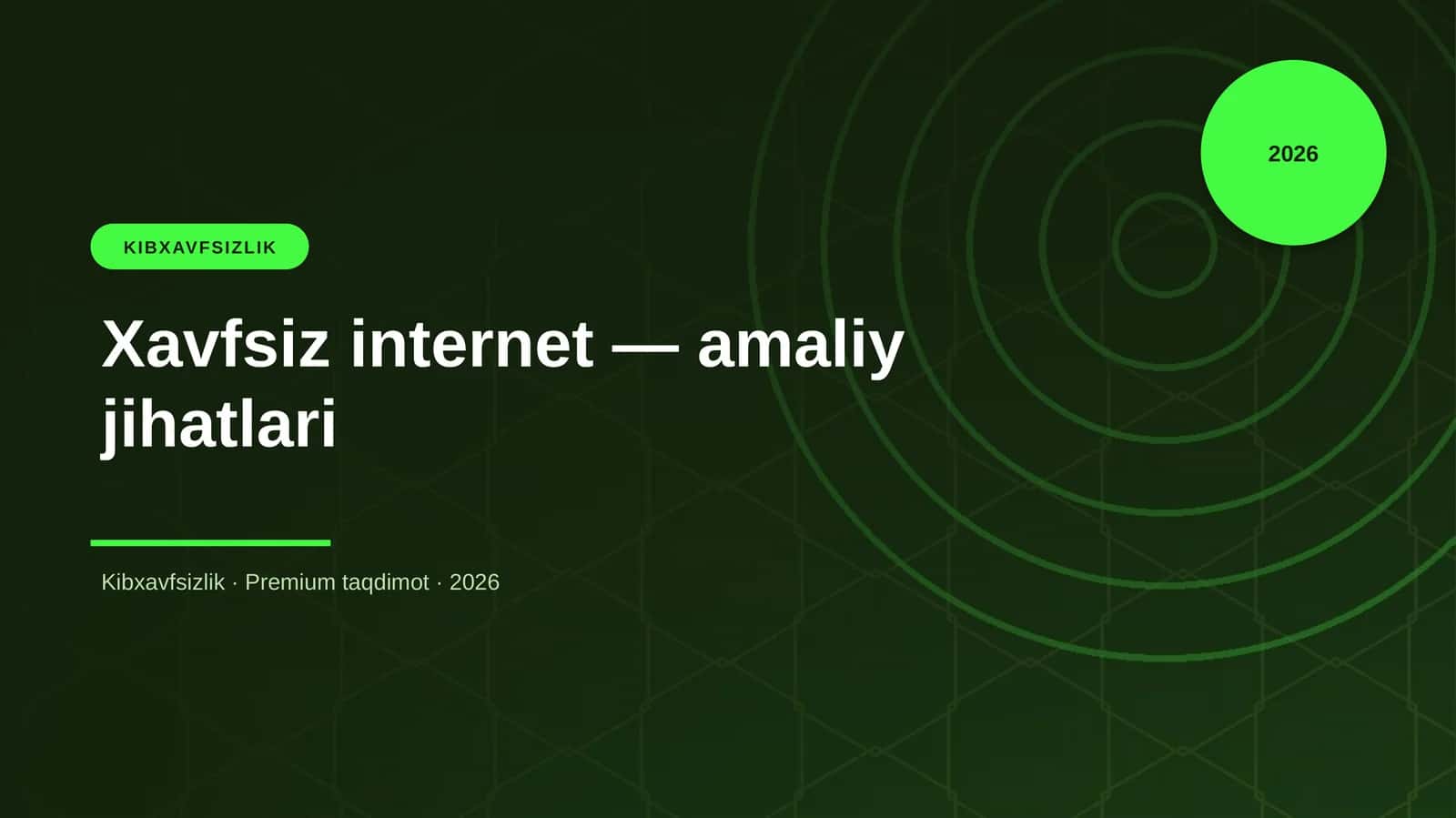 Xavfsiz internet — amaliy jihatlari 1