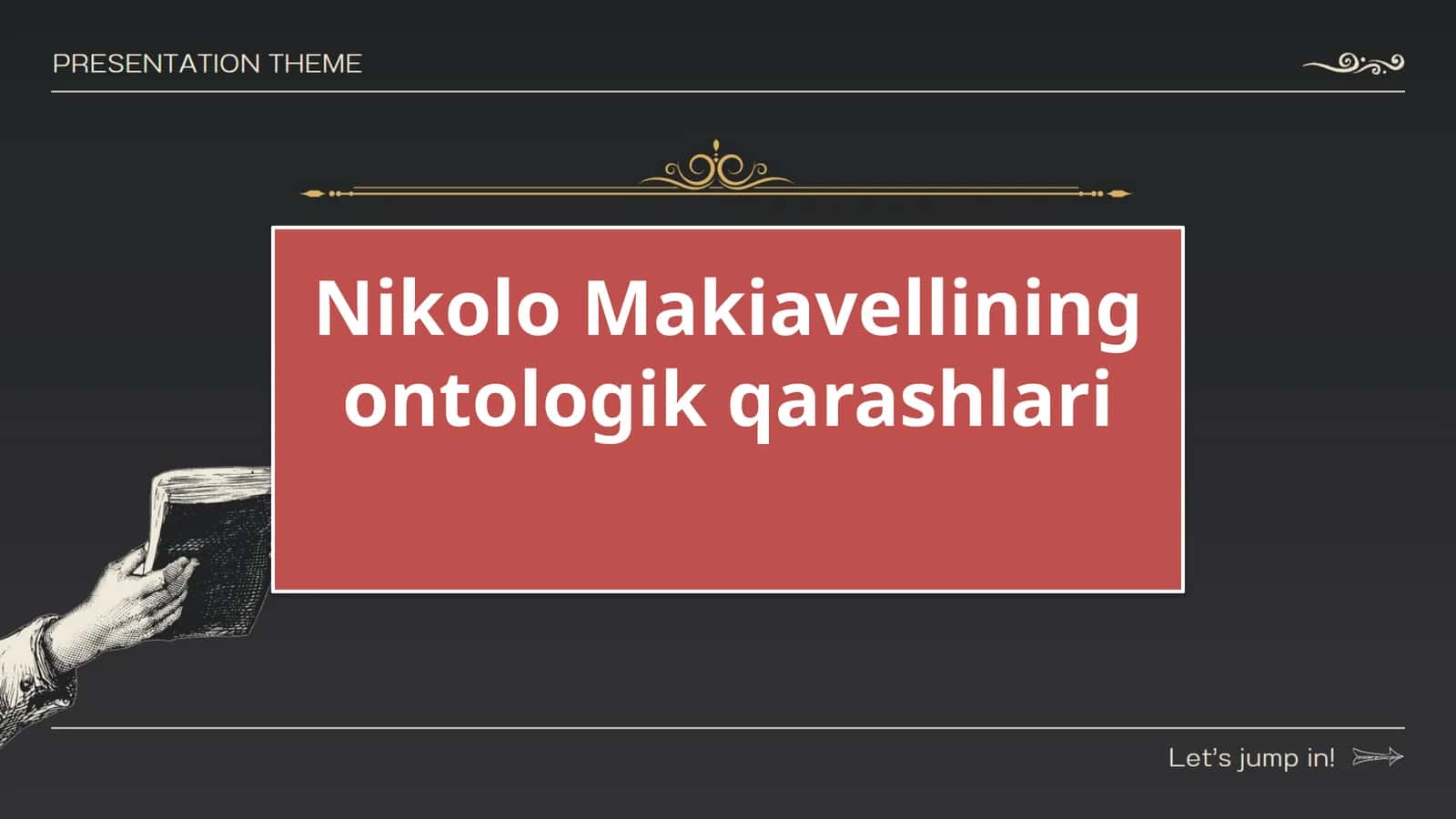 Nikolo Makiavellining ontologik qarashlari 1