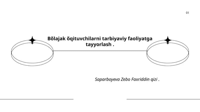 Tarbiyaviy faoliyatga tayyorlash 1