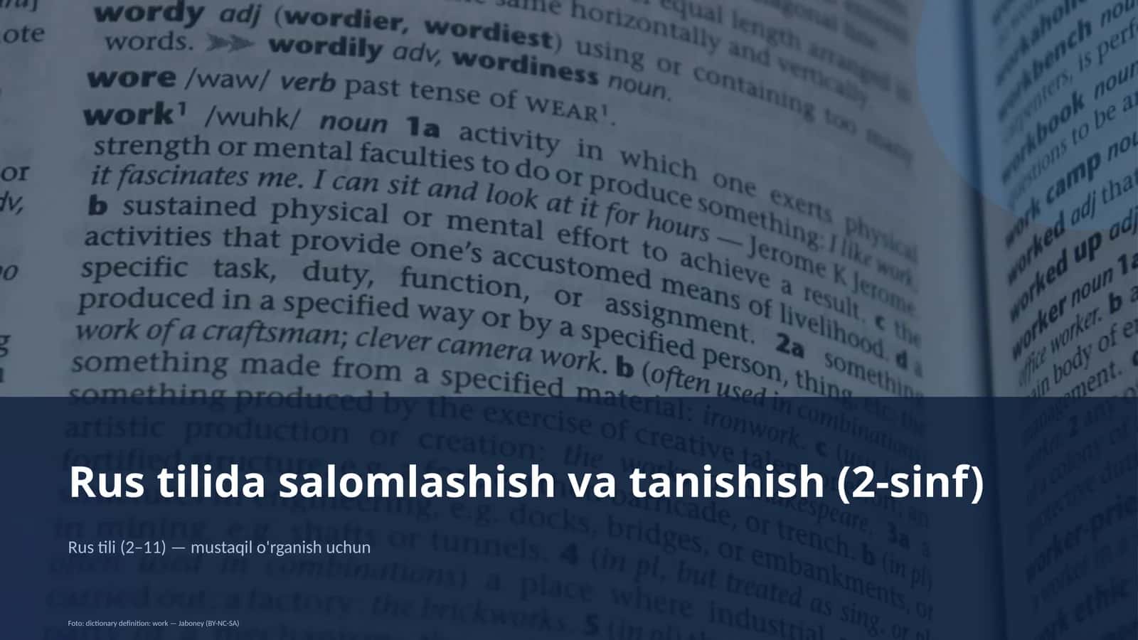 Rus tilida salomlashish va tanishish (2-sinf) 1