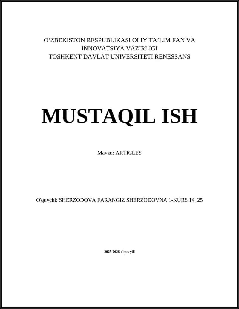ARTICLES 1
