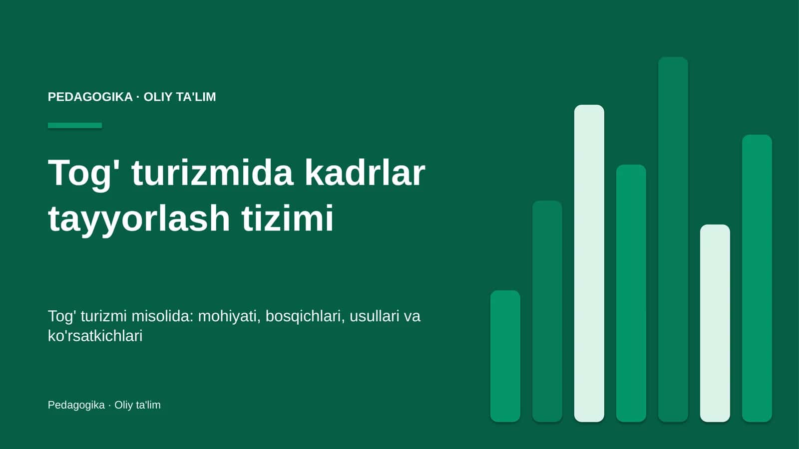 tog' turizmida kadrlar tayyorlash tizimi 5260 1