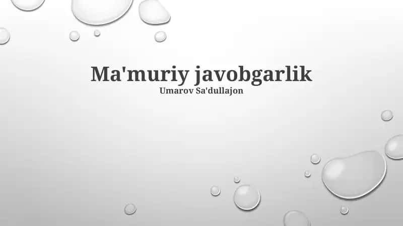 Ma'muriy javobgarlik 1