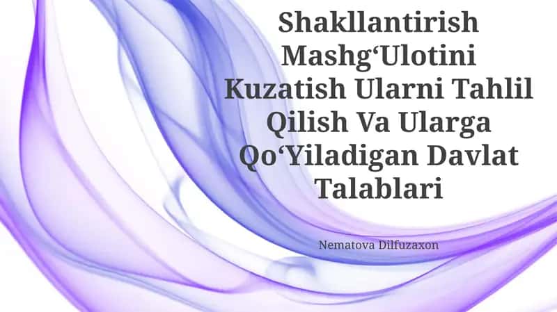 Elementar Matematik Tasavvurlarni Shakllantirish MashgʻUloti 1