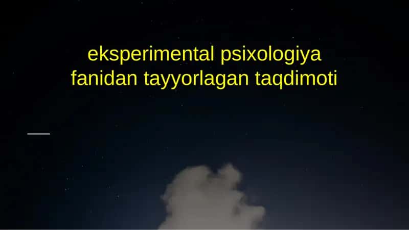 Eksperimental psixologiyada stereoskopik idrok 1