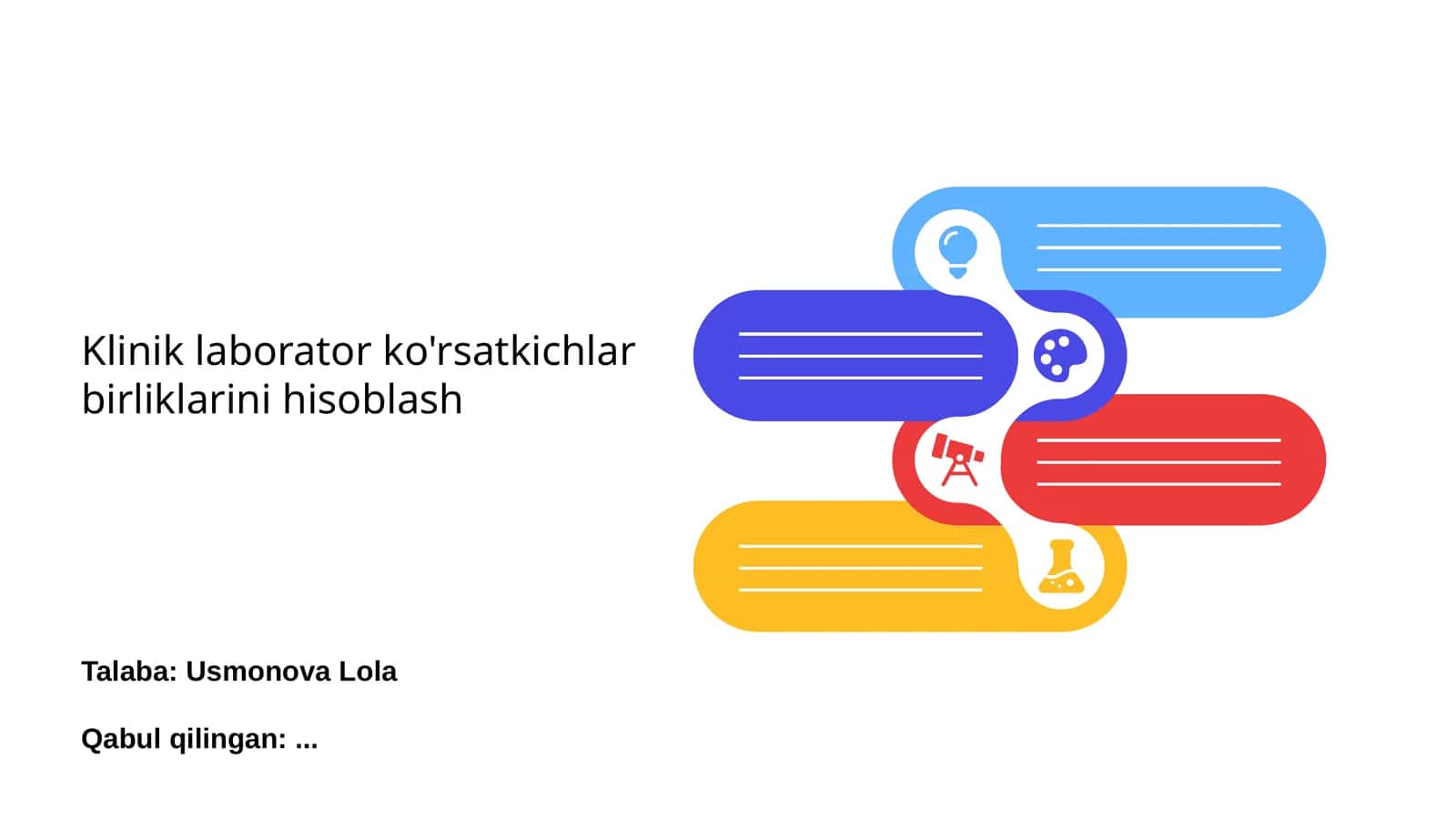 Klinik laborator ko'rsatkichlar birliklarini hisoblash 1