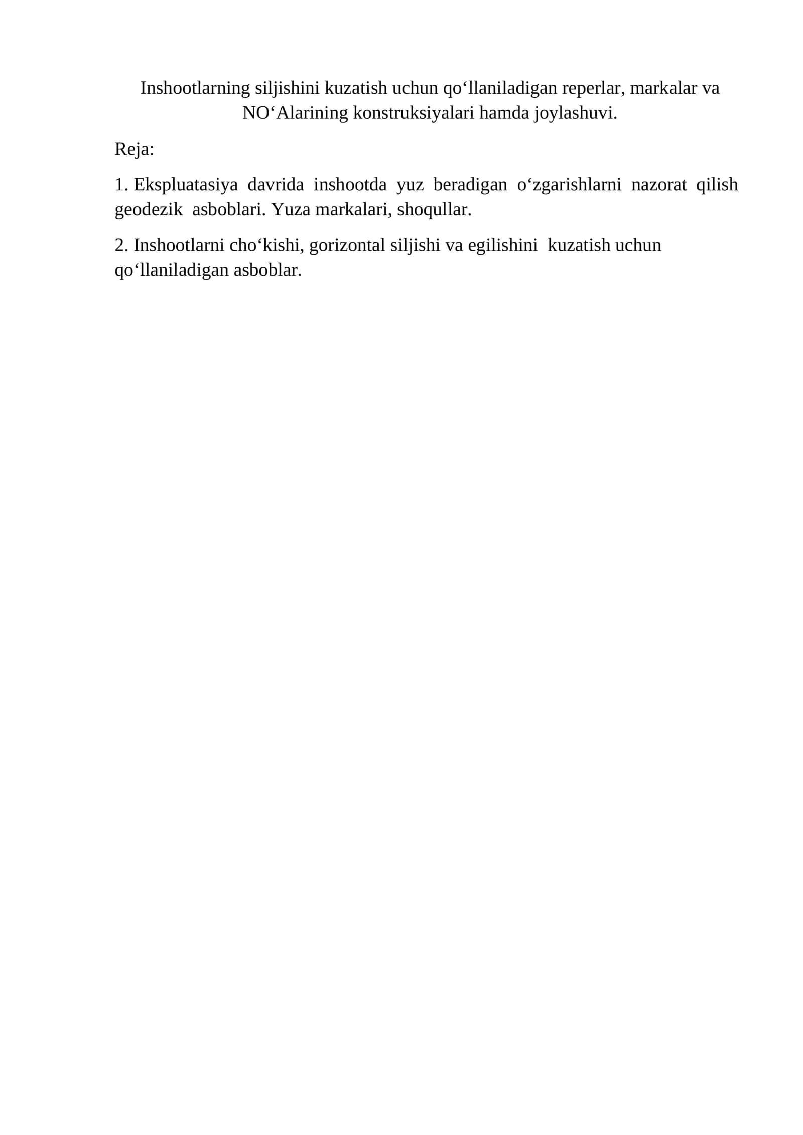 Gidrotexnika inshootlaridan foydalanish 1