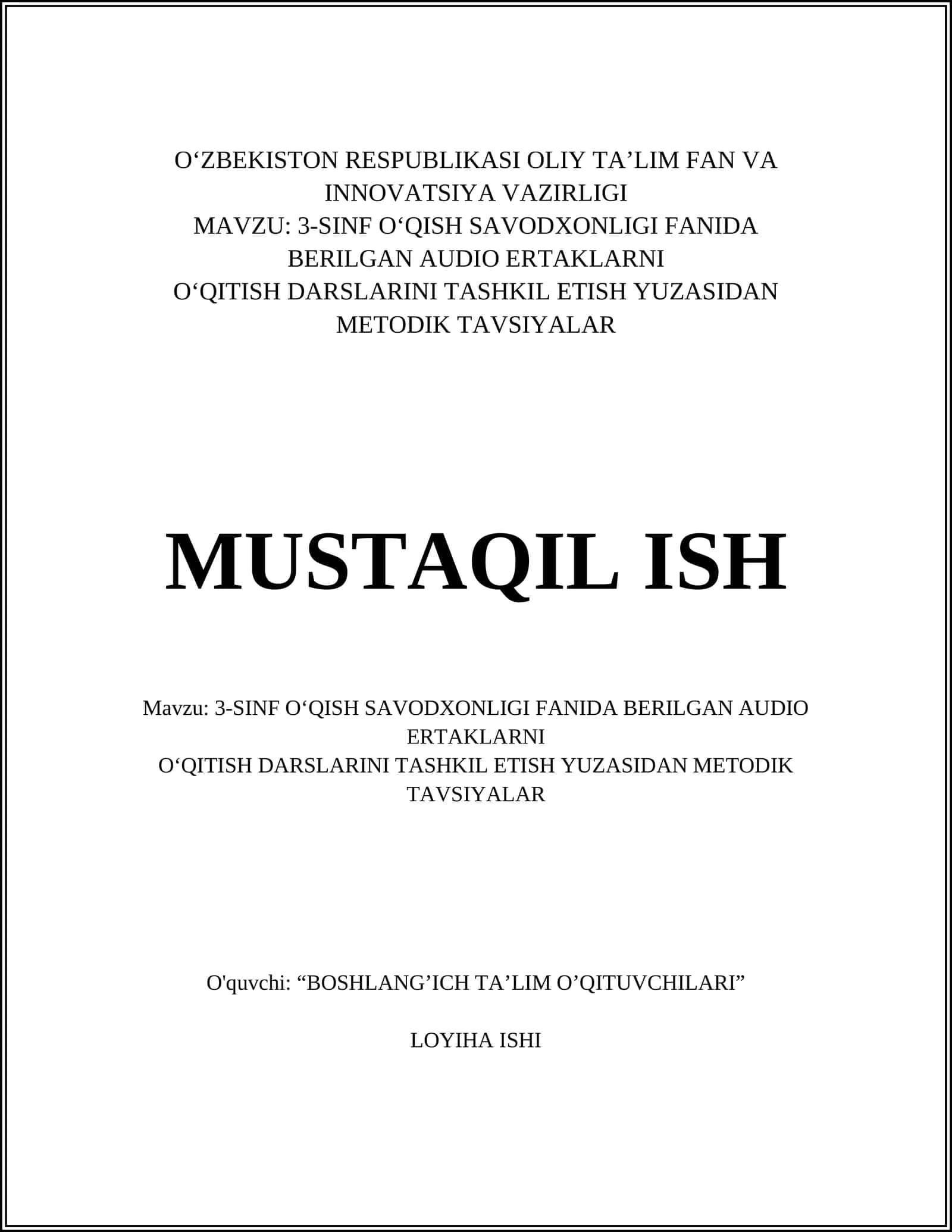 Audio ertaklarni tanlash mezonlari va didaktik mosligi 1
