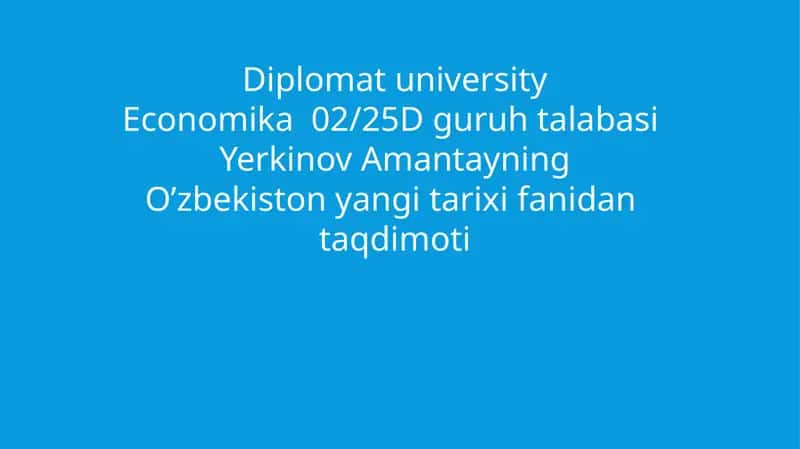O’zbekiston yangi tarixi 1