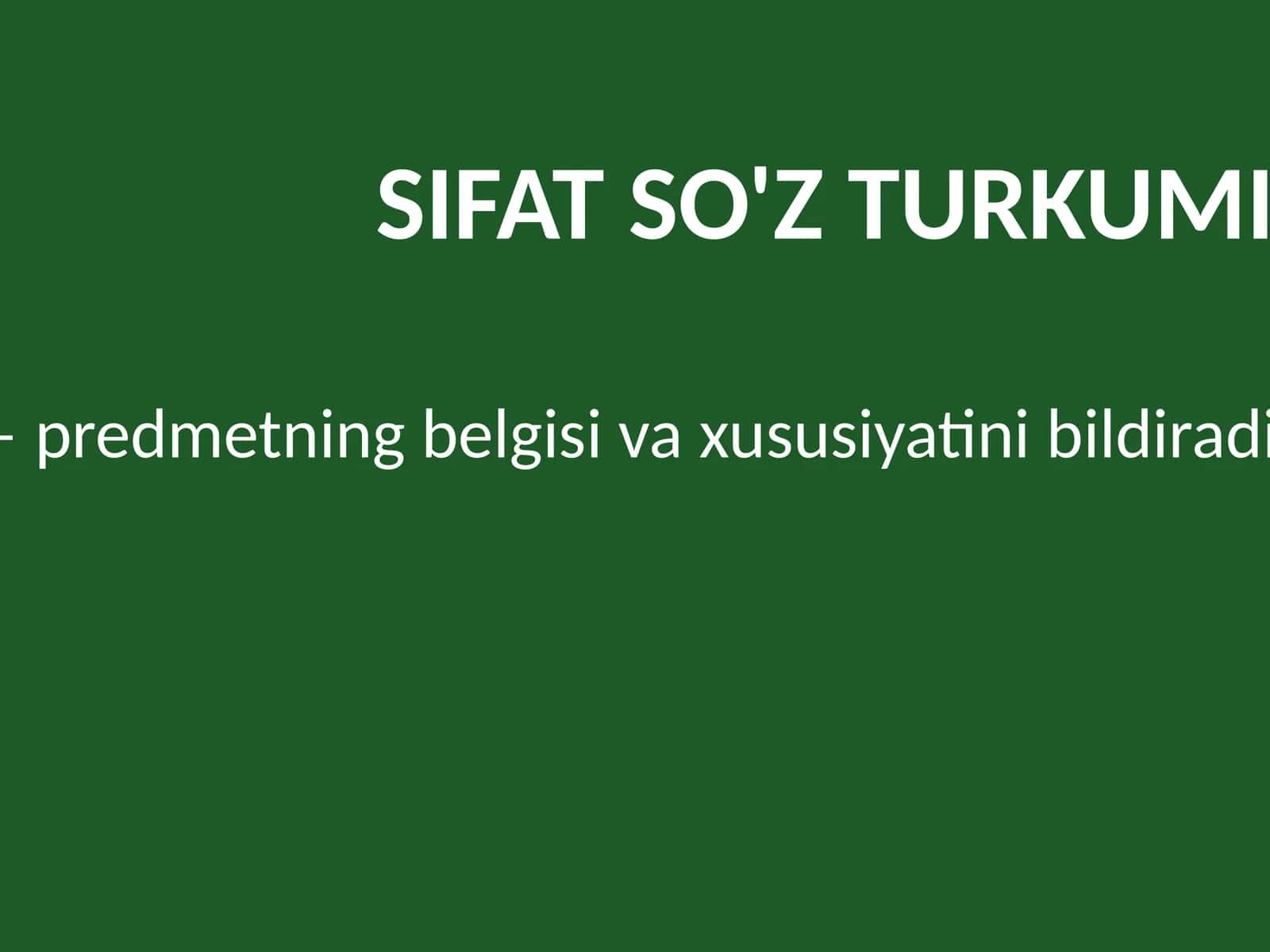 Sifat soz turkumlari 1