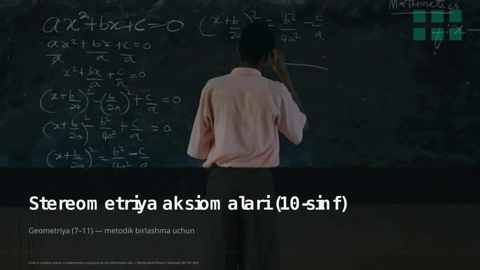 Stereometriya aksiomalari (10-sinf) 1