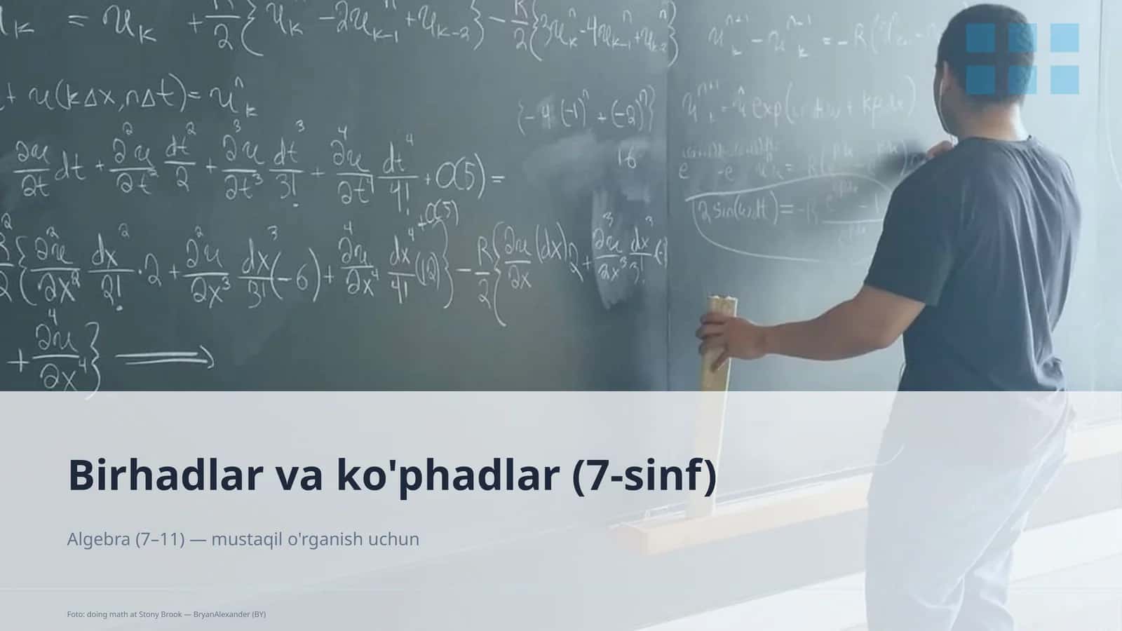 Birhadlar va ko'phadlar (7-sinf) 1