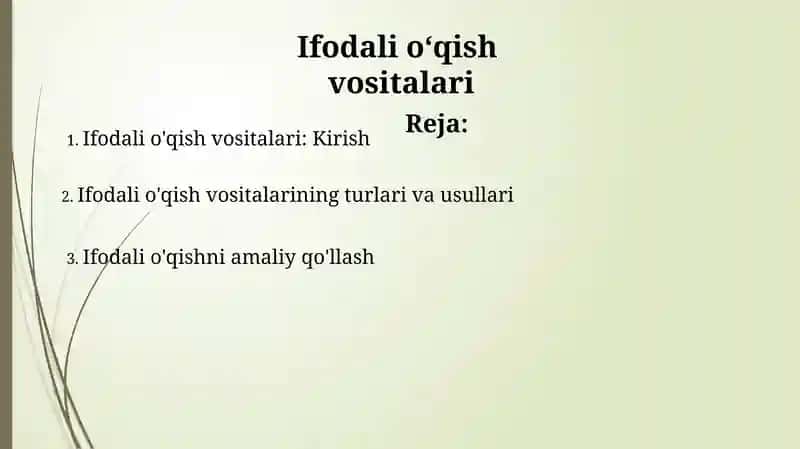 Ifodalio'qish 1