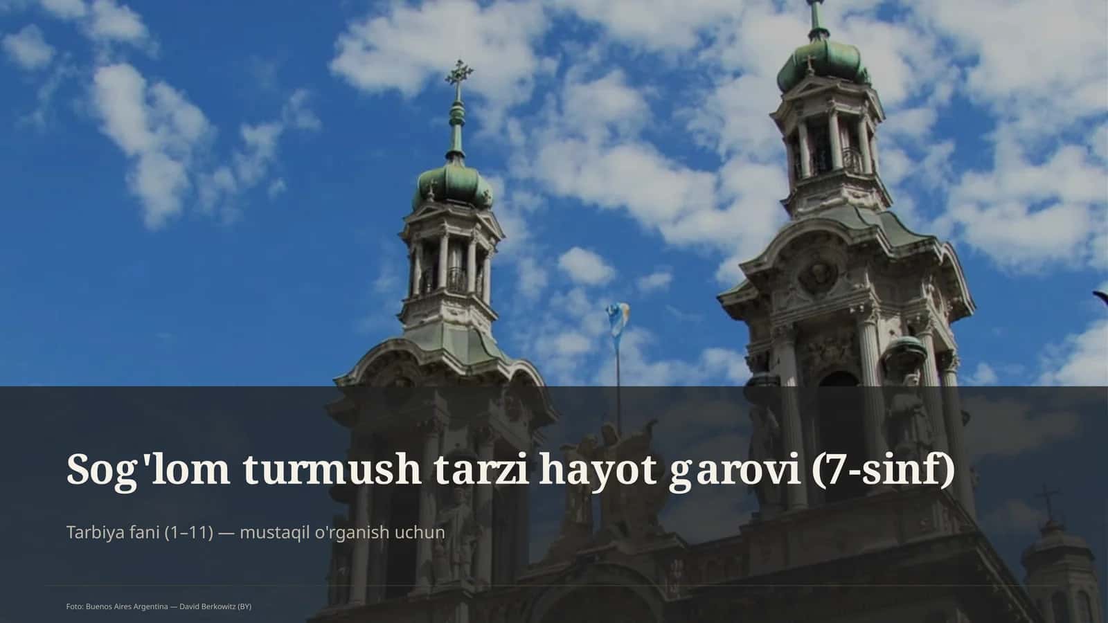 Sog'lom turmush tarzi hayot garovi (7-sinf) 1