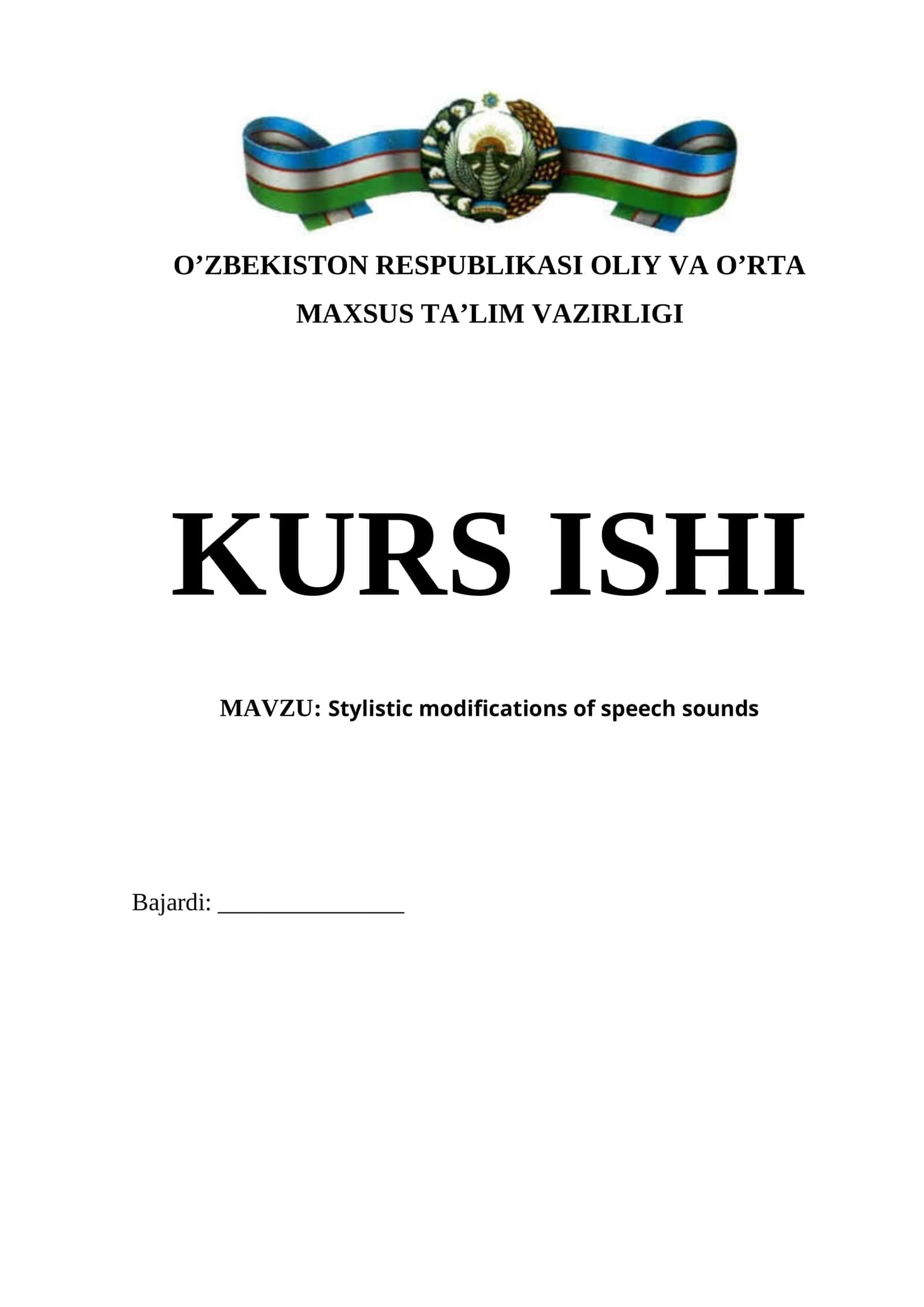 Stylistic modifications of speech sounds 1