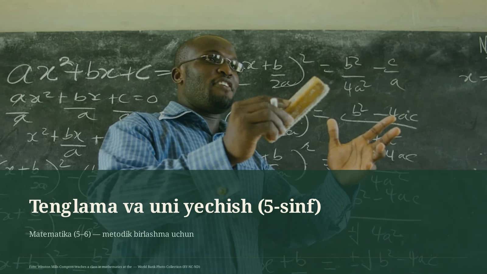 Tenglama va uni yechish (5-sinf) 1