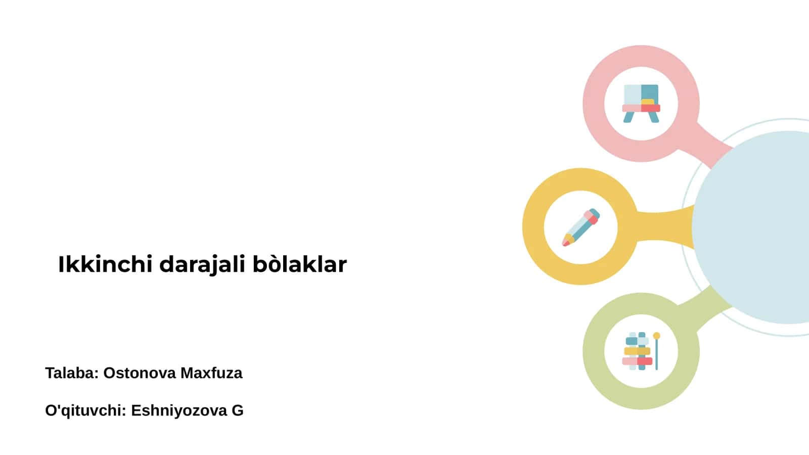 Ikkinchi darajali bòlaklar 1