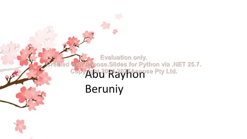 Abu Rayhon beruniy Pedagogik qarashlari 1